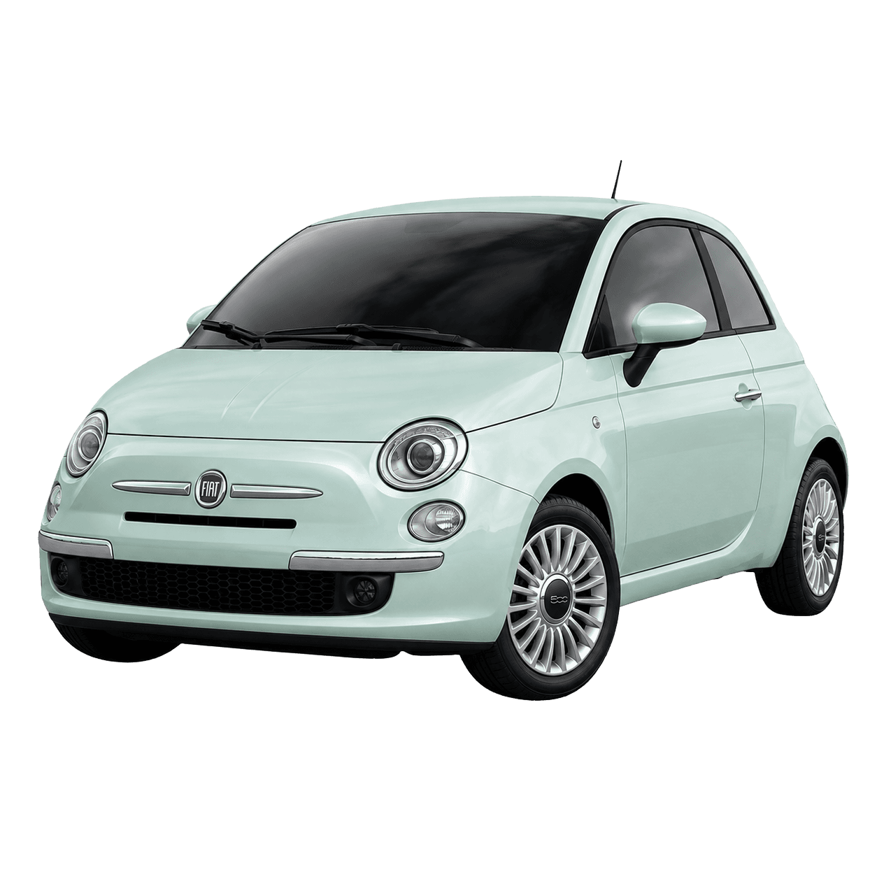 Fiat 500 compact hire car for easy local driving in Reading