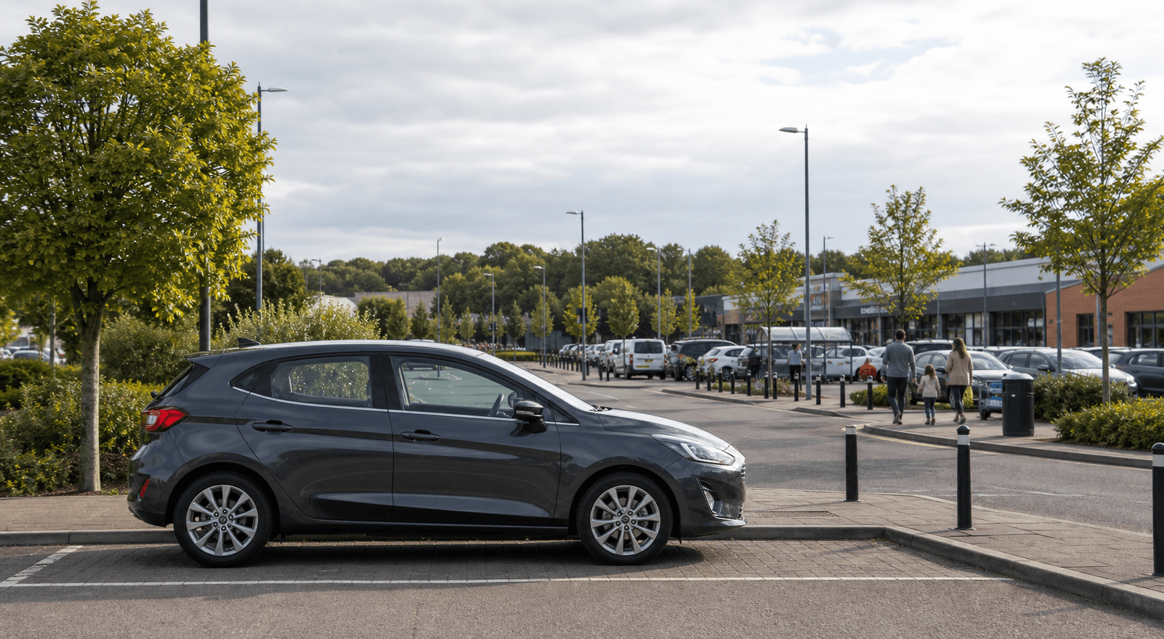 Compact hire car ready for practical travel around Bracknell